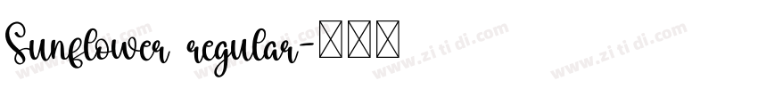 Sunflower regular字体转换